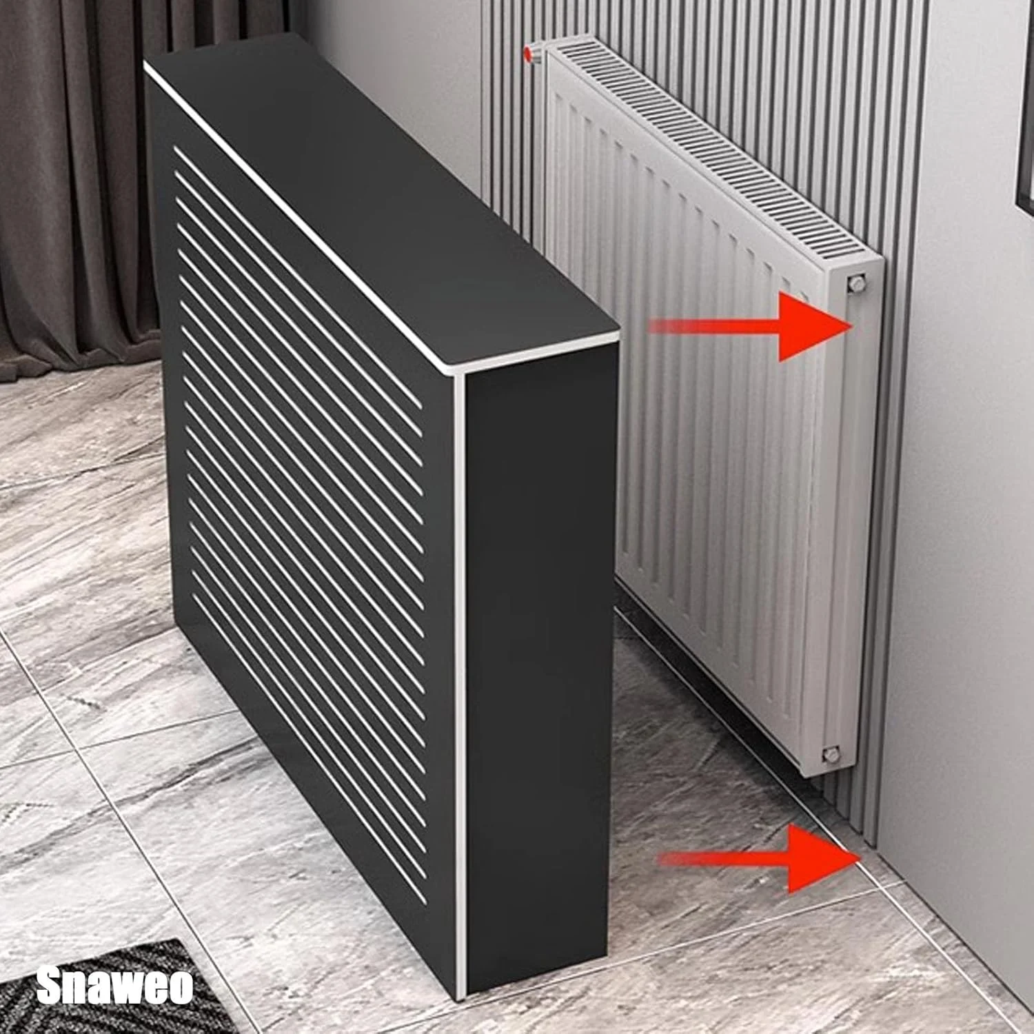 قفسه کابینتی شوفاژ Snaweo، روکش رادیاتور چوبی مدرن خانگی، قفسه کابینتی شوفاژ کابینت زمینی حمام، قفسه بزرگ رادیاتور کابینت دیواری، مبلمان دکور مدرن (L100xH70xW25cm) قفسه کابینتی شوفاژ Snaweo، روکش رادیاتور چوبی مدرن خانگی، قفسه کابینتی شوفاژ کابینت زمینی حمام، قفسه بزرگ رادیاتور کابینت دیواری، مبلمان دکور مدرن (L100xH70xW25cm)