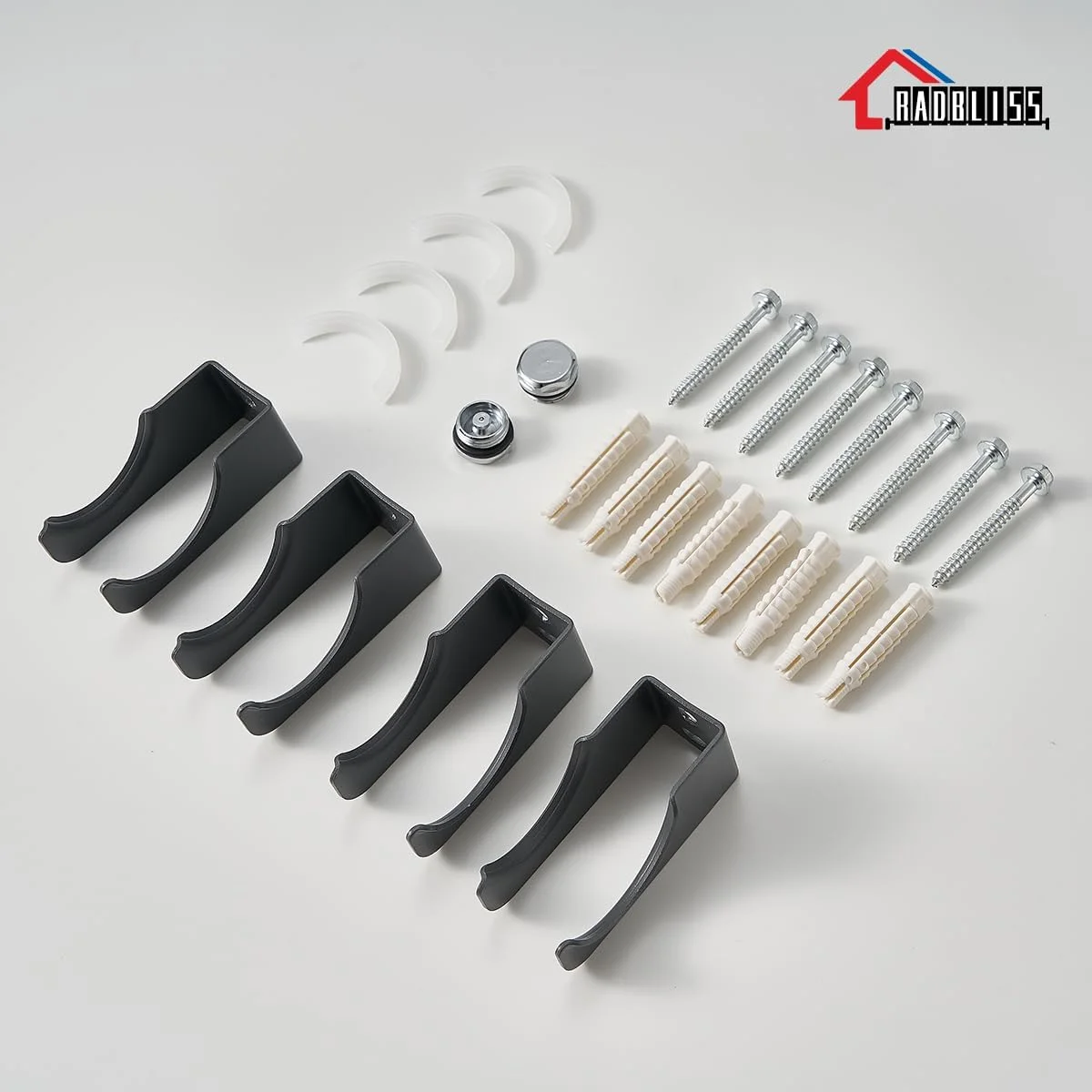 رادیاتور افقی سنتی Radbliss، دو ستونه، 600x605 میلی متر، رنگ خاکستری مات آنتراسیت، طراحی به سبک چدن، مناسب برای سیستم گرمایش مرکزی رادیاتور افقی سنتی Radbliss، دو ستونه، 600x605 میلی متر، رنگ خاکستری مات آنتراسیت، طراحی به سبک چدن، مناسب برای سیستم گرمایش مرکزی