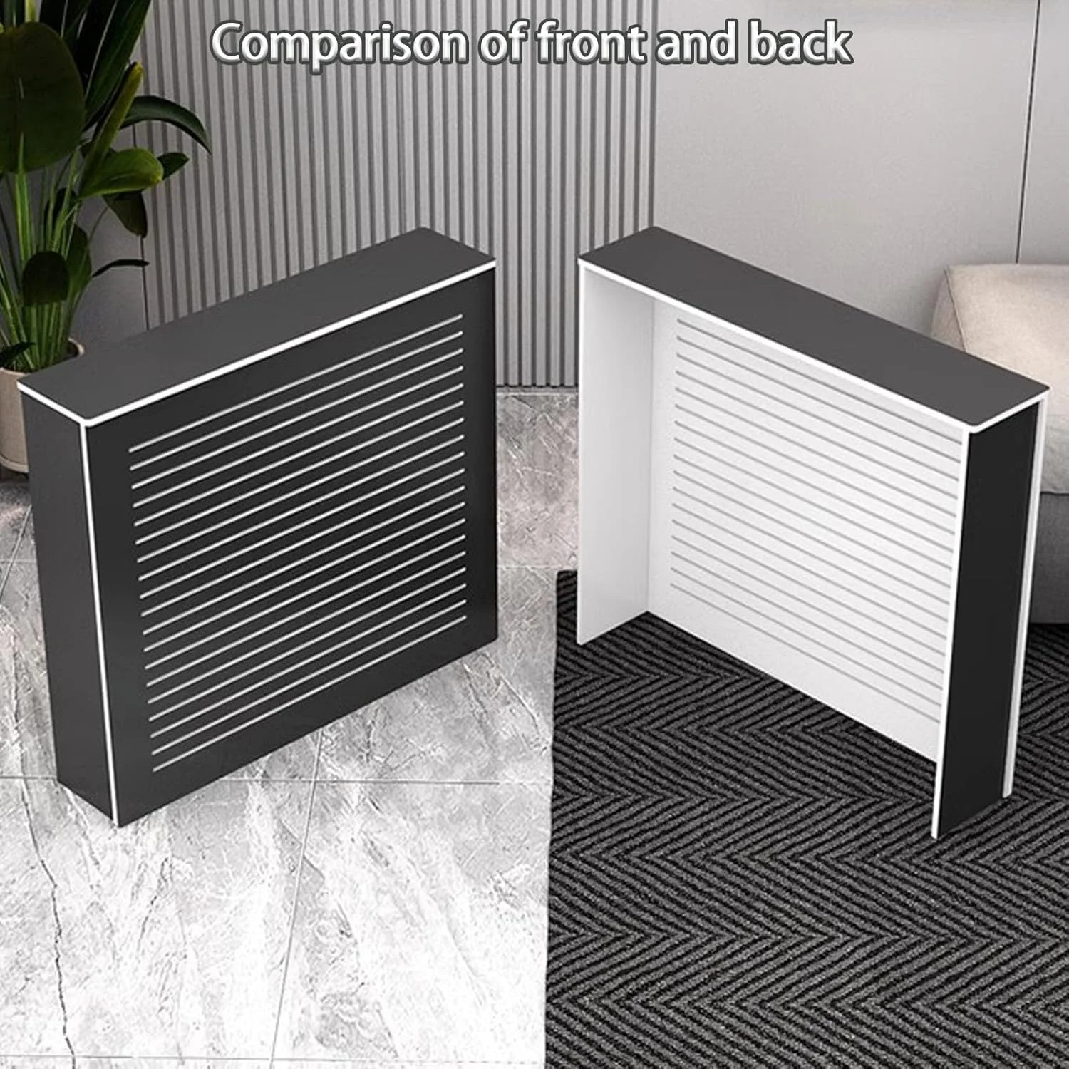 روکش رادیاتور مشکی YUGXTH، کابینت رادیاتور PVC، قفسه کابینت گرمایشی کابینت کف حمام، طراحی محافظ ذخیره سازی، برای محافظت از سوختگی بخاری (L70xH70xW20cm) روکش رادیاتور مشکی YUGXTH، کابینت رادیاتور PVC، قفسه کابینت گرمایشی کابینت کف حمام، طراحی محافظ ذخیره سازی، برای محافظت از سوختگی بخاری (L70xH70xW20cm)