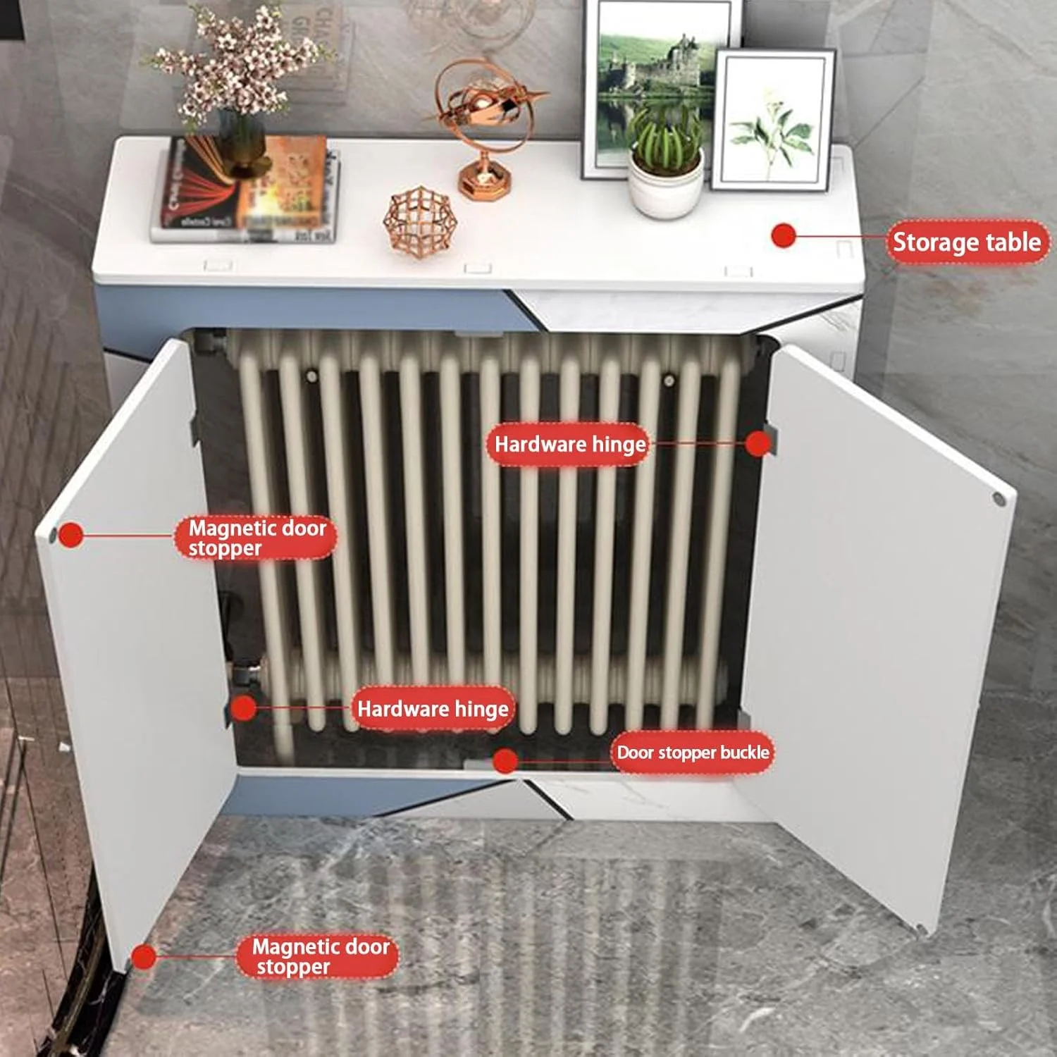 کاور رادیاتور کابینتی YUGXTH، قفسه کابینت گرمایشی، کاور رادیاتور با قفسه توری مشبک و 2 درب، کابینت سازمان دهنده و پوشش گرمایشی، حائل حریم خصوصی لوله و شیرآلات (L60xH80xW20cm) کاور رادیاتور کابینتی YUGXTH، قفسه کابینت گرمایشی، کاور رادیاتور با قفسه توری مشبک و 2 درب، کابینت سازمان دهنده و پوشش گرمایشی، حائل حریم خصوصی لوله و شیرآلات (L60xH80xW20cm)