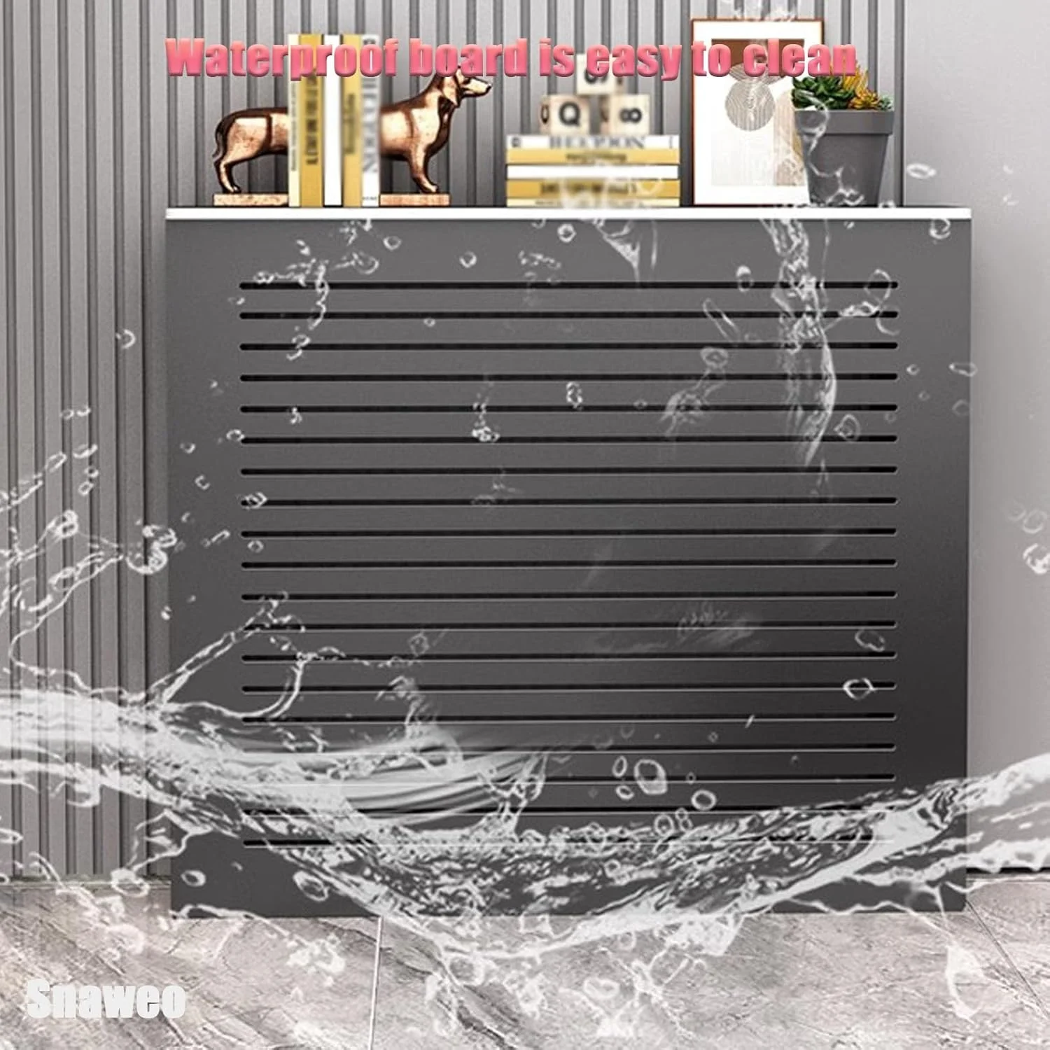 روکش رادیاتور پی وی سی Snaweo، قفسه کابینت گرمایشی روکش رادیاتور مشکی، دکور مبلمان اتاق نشیمن کابینت رادیاتور گرمایشی، کابینت رادیاتور گرمایشی با فضای قفسه کافی، برای اتاق نشیمن (L90xH90xW25cm) روکش رادیاتور پی وی سی Snaweo، قفسه کابینت گرمایشی روکش رادیاتور مشکی، دکور مبلمان اتاق نشیمن کابینت رادیاتور گرمایشی، کابینت رادیاتور گرمایشی با فضای قفسه کافی، برای اتاق نشیمن (L90xH90xW25cm)