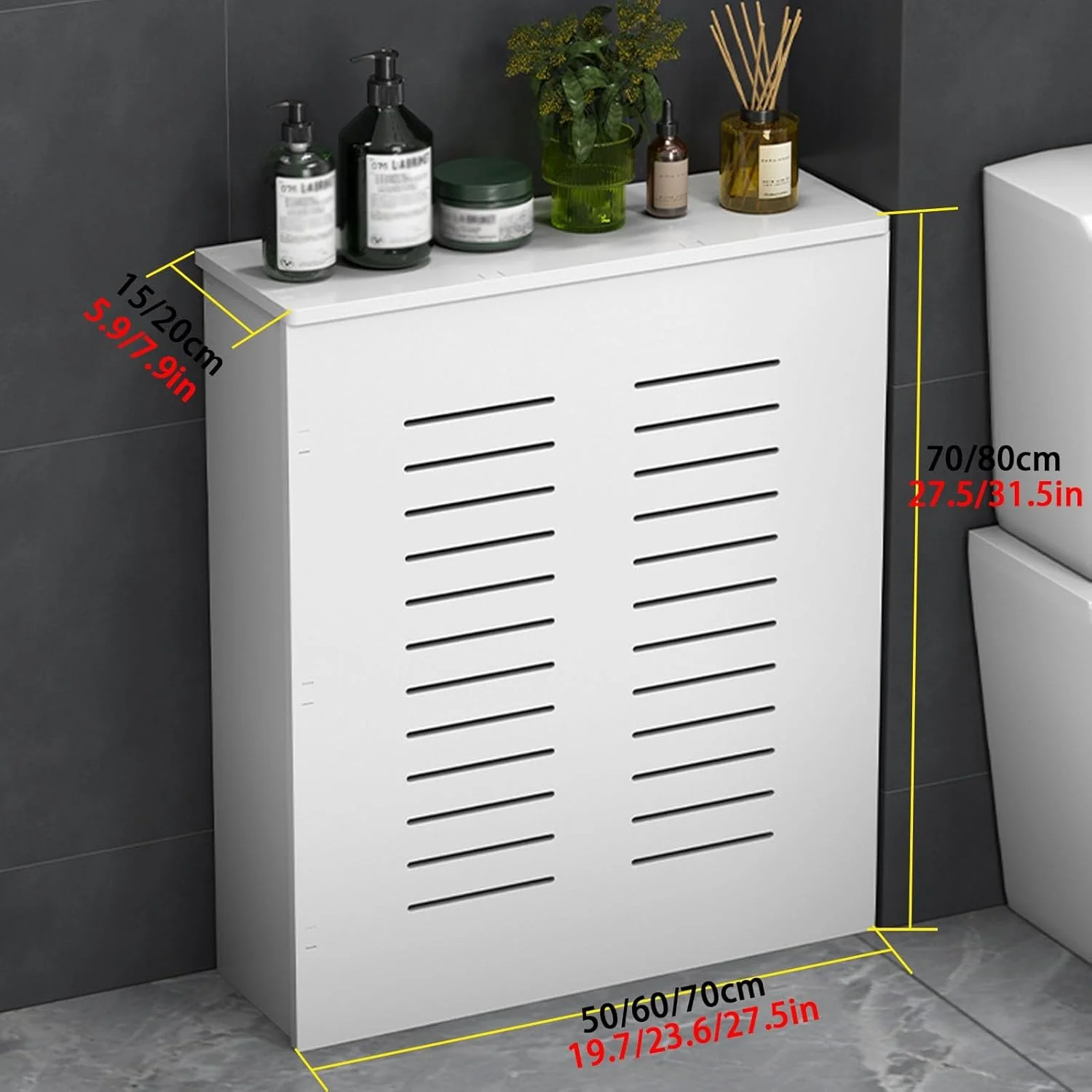 روکش رادیاتور سفید Snaweo، قفسه کابینت رادیاتور PVC، کابینت قفسه توری رادیاتور مدرن، قفسه کابینت گرمایشی، حائل حریم خصوصی لوله و شیر، برای اتاق نشیمن، اتاق خواب (L70xH70xW15cm) روکش رادیاتور سفید Snaweo، قفسه کابینت رادیاتور PVC، کابینت قفسه توری رادیاتور مدرن، قفسه کابینت گرمایشی، حائل حریم خصوصی لوله و شیر، برای اتاق نشیمن، اتاق خواب (L70xH70xW15cm)