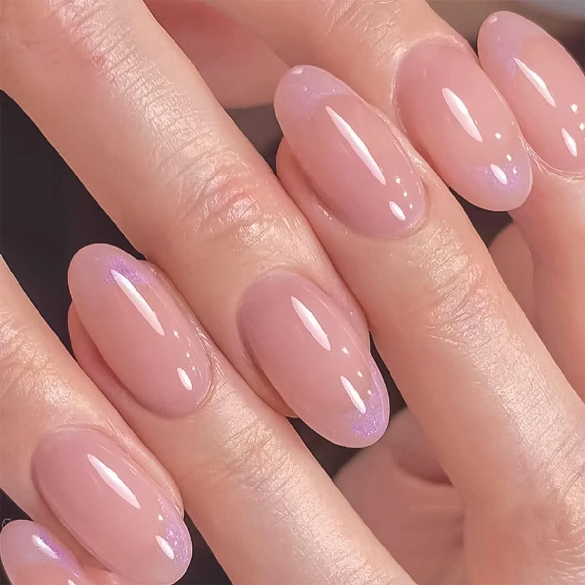 ناخن مصنوعی فرنچ نوک تیز Azonee، 24 عددی، ناخن های مصنوعی با طرح های اکلیلی پوشش کامل اکریلیک، ناخن های چسبی براق برای زنان و دختران