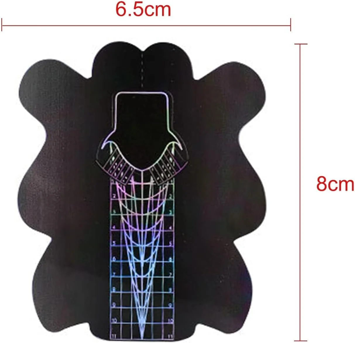 قالب ناخن، بسته 100 عددی استیکرهای اکستنشن ناخن خودچسب مشکی Azonee، قالب سازنده ژل UV/ناخن اکریلیک برای استفاده در سالن، نوک های قوی و بادوام