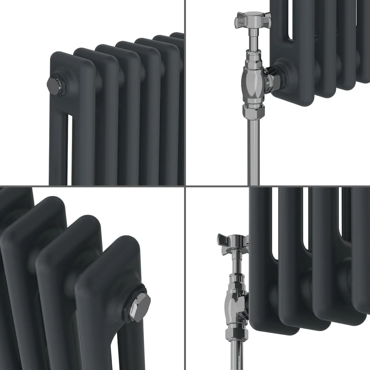 رادیاتور سنتی NRG مدل آنتراسیت چدنی 2 ستونی افقی برای گرمایش مرکزی حمام، ابعاد 600x830 میلیمتر رادیاتور سنتی NRG مدل آنتراسیت چدنی 2 ستونی افقی برای گرمایش مرکزی حمام، ابعاد 600x830 میلیمتر