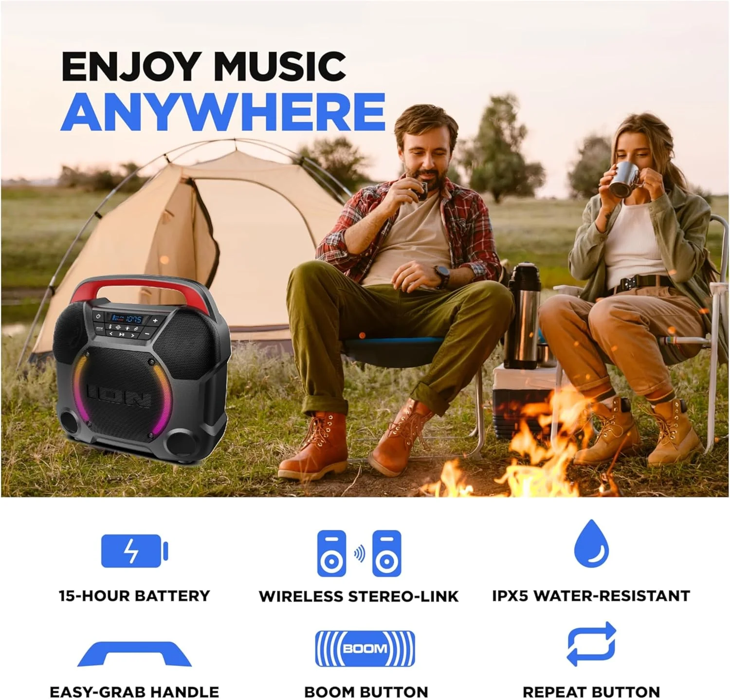 اسپیکر قابل حمل آیون آدیو Pathfinder Go - مشکی (بازسازی شده) اسپیکر قابل حمل آیون آدیو Pathfinder Go - مشکی (بازسازی شده)