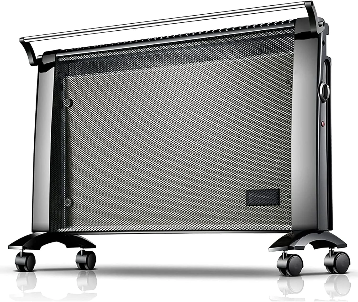 بخاری برقی فن دار با ترموستات 750 وات، کم مصرف، بی صدا، رادیاتور برقی متحرک، گرمایش برقی برای اتاق تا 30 متر مربع، رادیاتور برقی متحرک کم مصرف