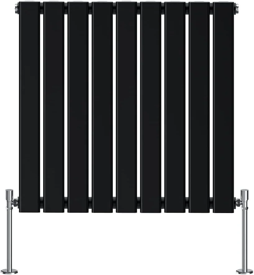 رادیاتور مشکی 600x612 میلی‌متری NRG، پنل تخت افقی، طراحی حمام، رادیاتور تکی، گرمایش مرکزی