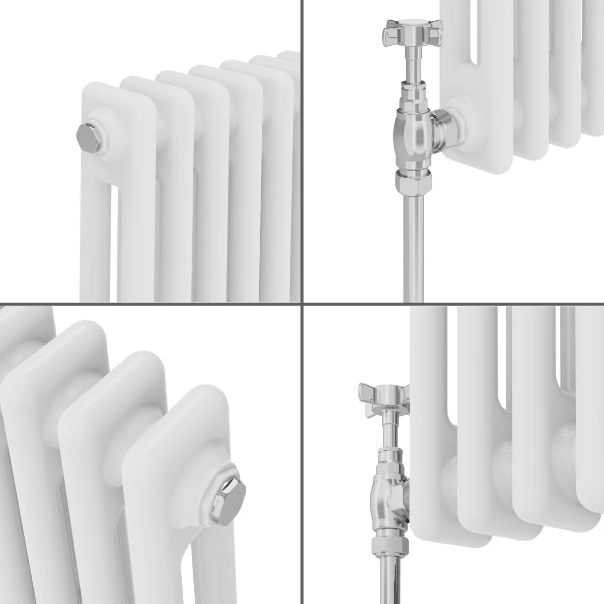 رادیاتور شوفاژ سنتی NRG، چدنی، سفید براق، 2 ستونه، افقی، مناسب برای سیستم گرمایش مرکزی و حمام، ابعاد 600x605 میلی متر رادیاتور شوفاژ سنتی NRG، چدنی، سفید براق، 2 ستونه، افقی، مناسب برای سیستم گرمایش مرکزی و حمام، ابعاد 600x605 میلی متر