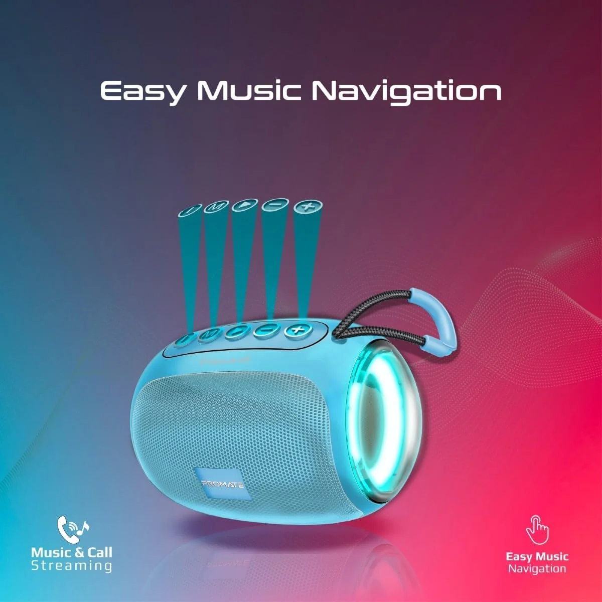 اسپیکر بلوتوثی پرومیت مدل Capsule-3، اسپیکر بیسیم قابل حمل HD با توان 5 وات و نورهای LED، بلوتوث نسخه 5.3، زمان پخش طولانی، پورت AUX 3.5 میلیمتری، پورت USB و درگاه کارت TF مناسب برای آیفون 16 و گلکسی S25 اسپیکر بلوتوثی پرومیت مدل Capsule-3، اسپیکر بیسیم قابل حمل HD با توان 5 وات و نورهای LED، بلوتوث نسخه 5.3، زمان پخش طولانی، پورت AUX 3.5 میلیمتری، پورت USB و درگاه کارت TF مناسب برای آیفون 16 و گلکسی S25