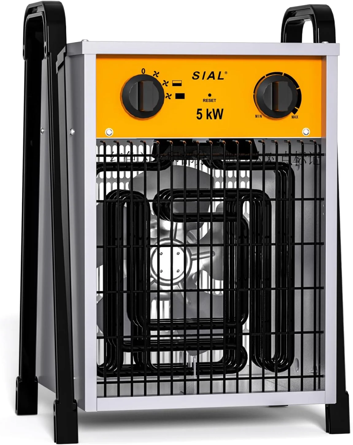 هیتر برقی صنعتی 5000 وات SIAL برای کارگاه های ساختمانی، گاراژ با کنترل ترموستاتیک کاملاً قابل تنظیم و دو حالت گرمایش هیتر برقی صنعتی 5000 وات SIAL برای کارگاه های ساختمانی، گاراژ با کنترل ترموستاتیک کاملاً قابل تنظیم و دو حالت گرمایش