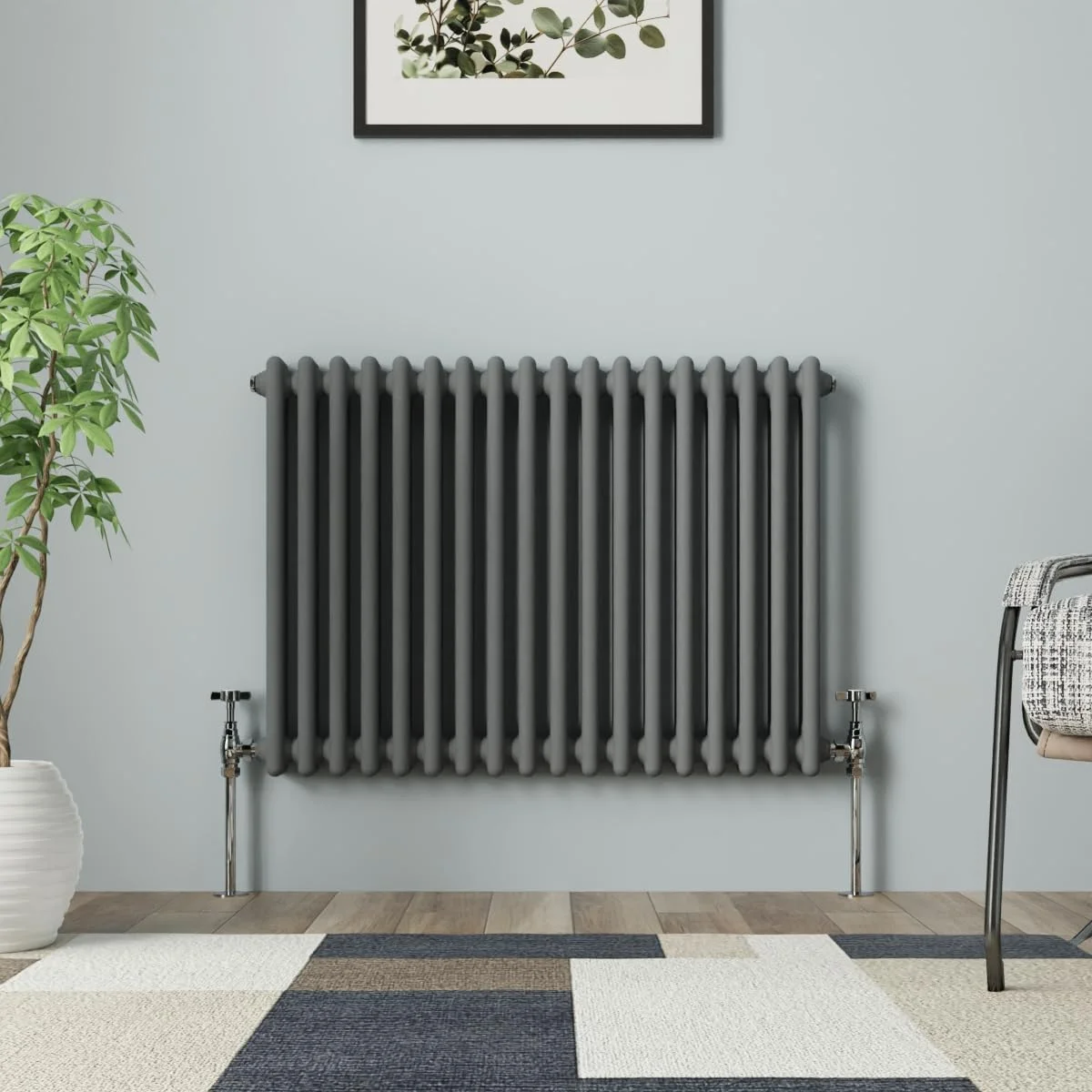 رادیاتور شوفاژ چدنی افقی NRG 600x830 آنتراسیت، 2 ستون، مناسب برای سیستم گرمایش مرکزی، حمام، اتاق نشیمن و آشپزخانه رادیاتور شوفاژ چدنی افقی NRG 600x830 آنتراسیت، 2 ستون، مناسب برای سیستم گرمایش مرکزی، حمام، اتاق نشیمن و آشپزخانه