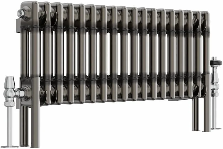 رادیاتور شوفاژ دو ستونی افقی مدل چدنی سنتی NRG، فلز خام، 300x830 میلی متر، مناسب برای حمام، آشپزخانه و اتاق نشیمن رادیاتور شوفاژ دو ستونی افقی مدل چدنی سنتی NRG، فلز خام، 300x830 میلی متر، مناسب برای حمام، آشپزخانه و اتاق نشیمن