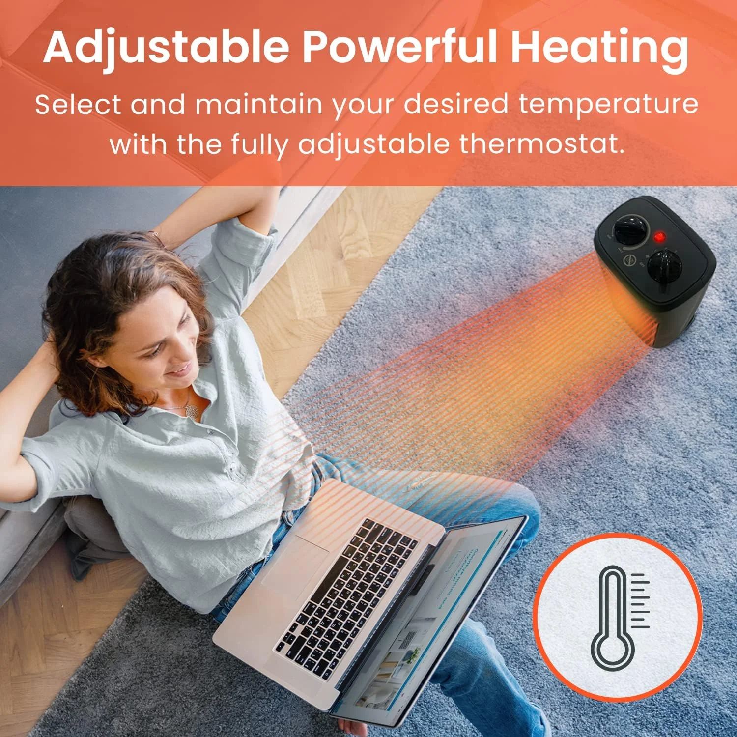 بخاری فن سرامیکی کوچک 2000 واتی Pro Breeze - دارای 3 تنظیمات حرارت و حالت فقط فن با محافظت داخلی در برابر گرمای بیش از حد و واژگونی، بخاری برقی برای خانه، دفتر و اتاق خواب - مشکی