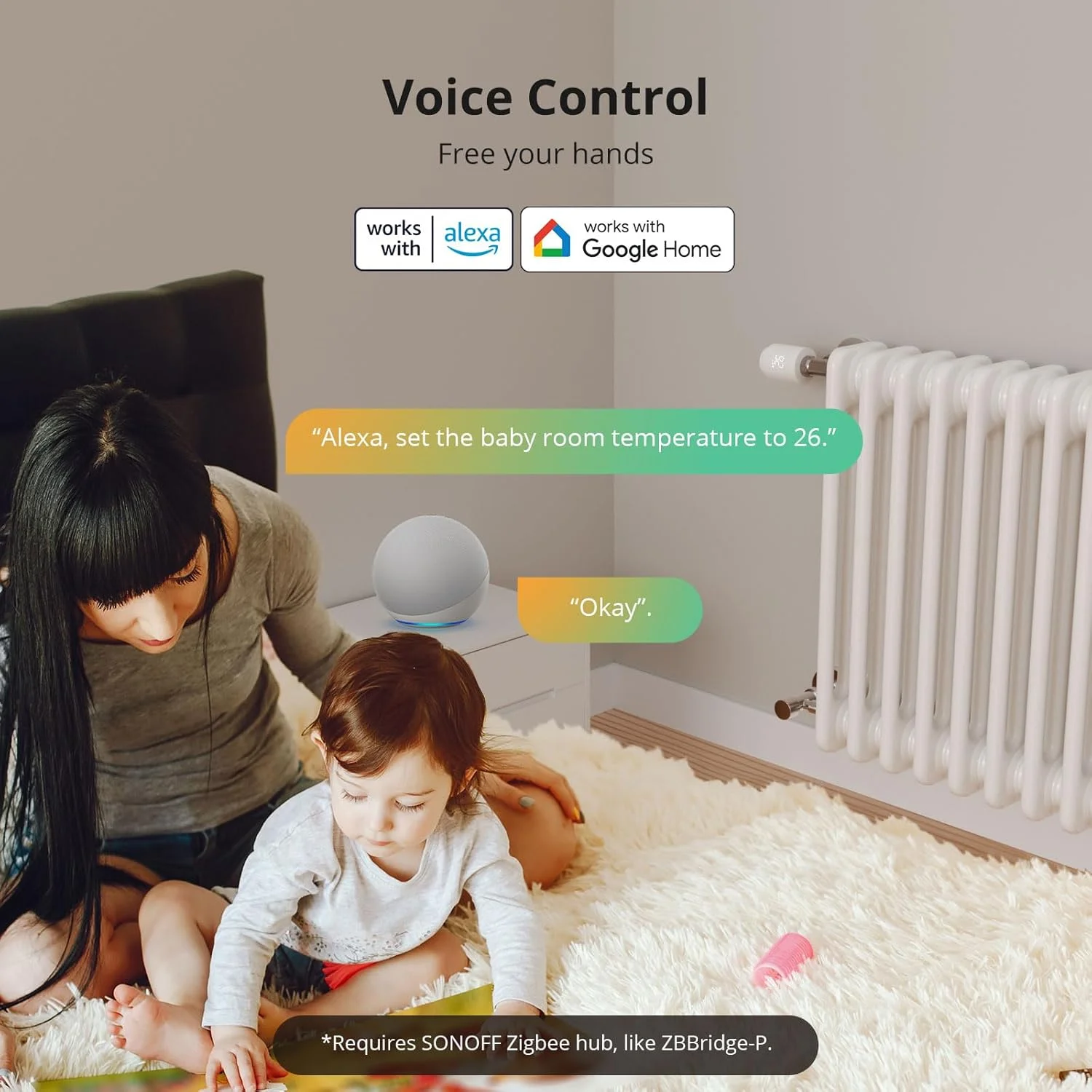 ترموستات رادیاتور هوشمند SONOFF، ترموستات شیر TRVZB Zigbee3.0، ترموستات گرمایش هوشمند با کنترل برنامه، سازگار با الکسا/گوگل هوم/دستیار خانگی ترموستات رادیاتور هوشمند SONOFF، ترموستات شیر TRVZB Zigbee3.0، ترموستات گرمایش هوشمند با کنترل برنامه، سازگار با الکسا/گوگل هوم/دستیار خانگی