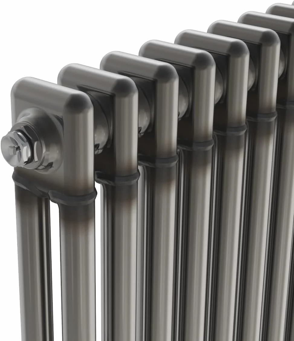 رادیاتور شوفاژ دو ستونی افقی مدل چدنی سنتی NRG، فلز خام، 300x830 میلی متر، مناسب برای حمام، آشپزخانه و اتاق نشیمن رادیاتور شوفاژ دو ستونی افقی مدل چدنی سنتی NRG، فلز خام، 300x830 میلی متر، مناسب برای حمام، آشپزخانه و اتاق نشیمن