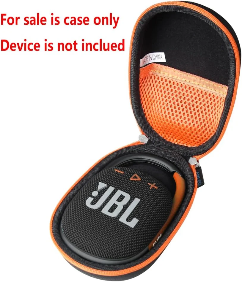 کیف حمل سخت Anleo برای JBL Clip 4 - اسپیکر بلوتوثی مینی قابل حمل (مشکی+نارنجی)