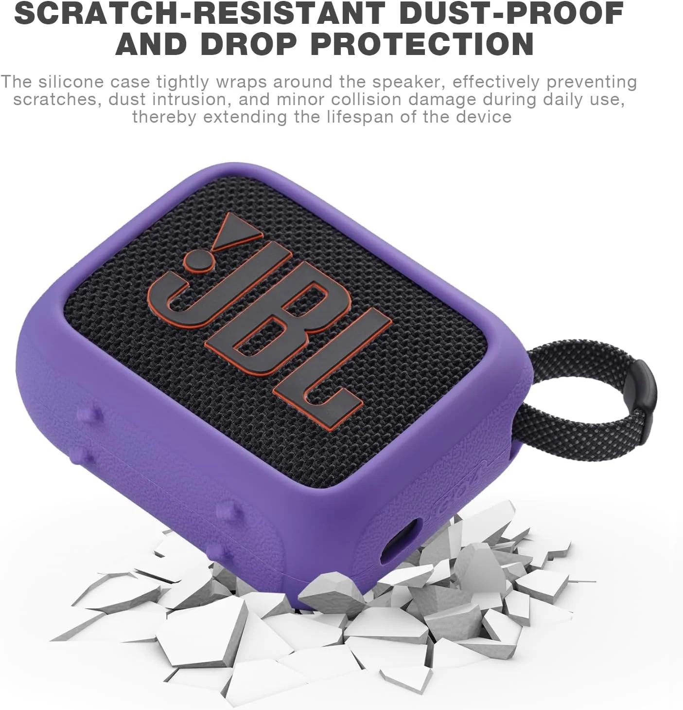 کاور سیلیکونی جایگزین AONKE برای اسپیکر بلوتوثی قابل حمل JBL Go 4 (بنفش) کاور سیلیکونی جایگزین AONKE برای اسپیکر بلوتوثی قابل حمل JBL Go 4 (بنفش)