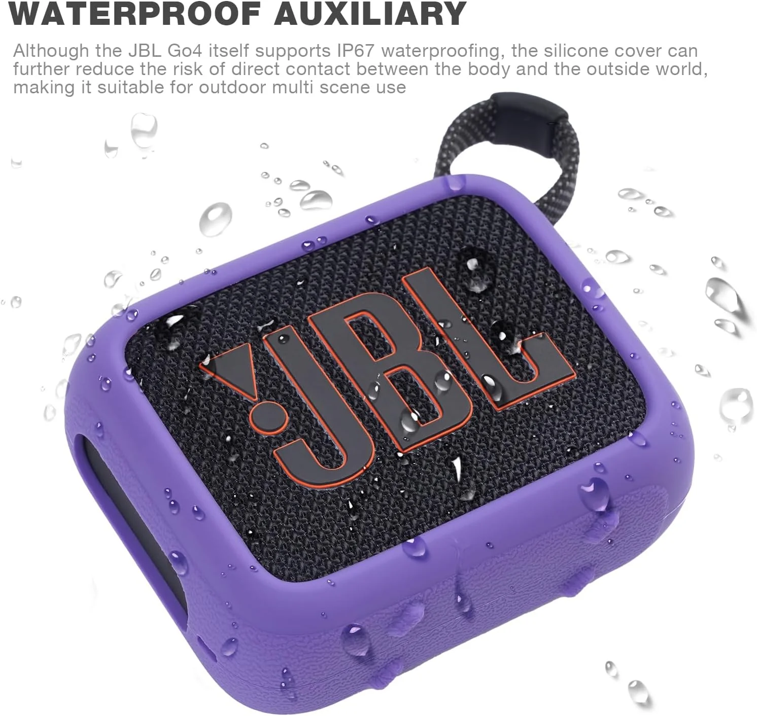 کاور سیلیکونی جایگزین AONKE برای اسپیکر بلوتوثی قابل حمل JBL Go 4 (بنفش) کاور سیلیکونی جایگزین AONKE برای اسپیکر بلوتوثی قابل حمل JBL Go 4 (بنفش)