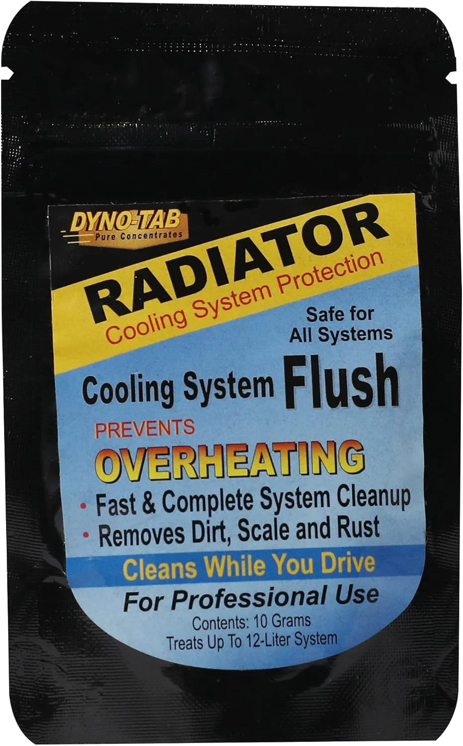 DYNO TAB - شستشوی سیستم خنک کننده - رادیاتور 55461 - جلوگیری از گرم شدن بیش از حد، بازیابی محافظت در برابر خوردگی، کاهش دمای موتور، پاکسازی سیستم، 1 بسته برای 12 لیتر