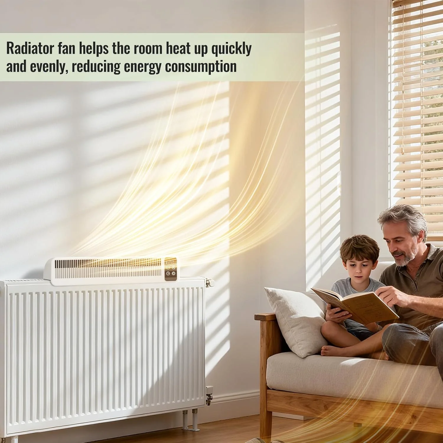 فن رادیاتور کم مصرف Milduall، بسته 1 عددی، فن فوق العاده بی صدا با پایه مغناطیسی، باتری Type-C، نمایشگر هوشمند و تایمر برای گرمایش اتاق فن رادیاتور کم مصرف Milduall، بسته 1 عددی، فن فوق العاده بی صدا با پایه مغناطیسی، باتری Type-C، نمایشگر هوشمند و تایمر برای گرمایش اتاق