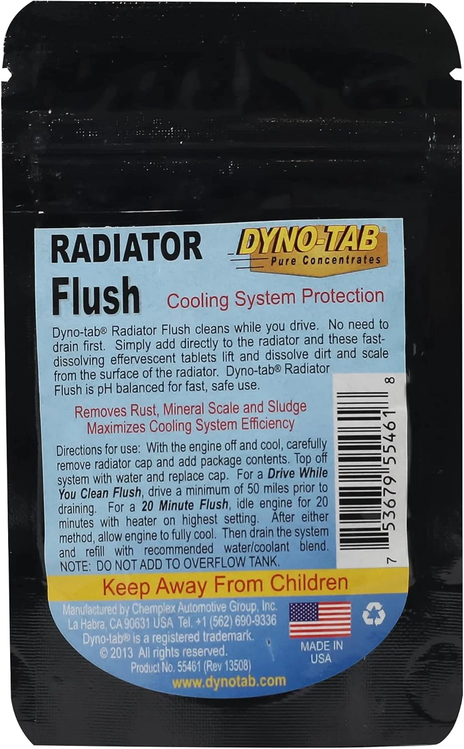 DYNO TAB - شستشوی سیستم خنک کننده - رادیاتور 55461 - جلوگیری از گرم شدن بیش از حد، بازیابی محافظت در برابر خوردگی، کاهش دمای موتور، پاکسازی سیستم، 1 بسته برای 12 لیتر DYNO TAB - شستشوی سیستم خنک کننده - رادیاتور 55461 - جلوگیری از گرم شدن بیش از حد، بازیابی محافظت در برابر خوردگی، کاهش دمای موتور، پاکسازی سیستم، 1 بسته برای 12 لیتر