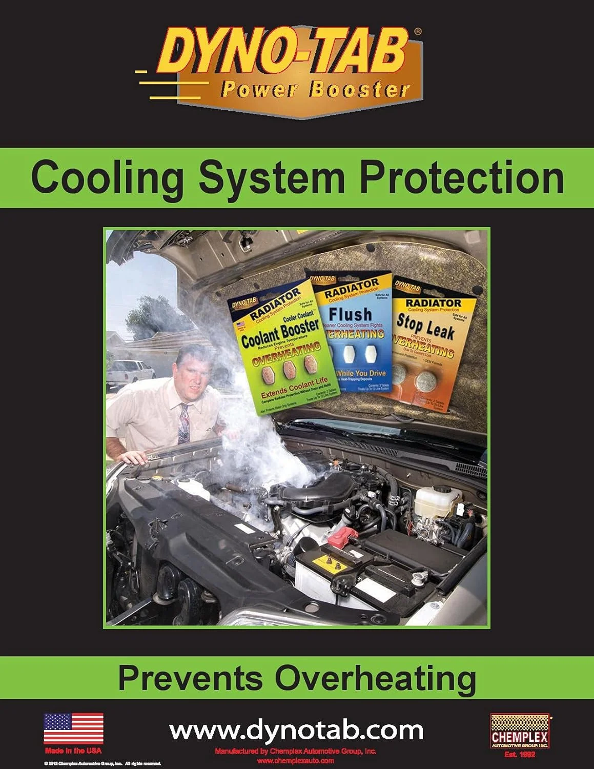 DYNO TAB - شستشوی سیستم خنک کننده - رادیاتور 55461 - جلوگیری از گرم شدن بیش از حد، بازیابی محافظت در برابر خوردگی، کاهش دمای موتور، پاکسازی سیستم، 1 بسته برای 12 لیتر DYNO TAB - شستشوی سیستم خنک کننده - رادیاتور 55461 - جلوگیری از گرم شدن بیش از حد، بازیابی محافظت در برابر خوردگی، کاهش دمای موتور، پاکسازی سیستم، 1 بسته برای 12 لیتر