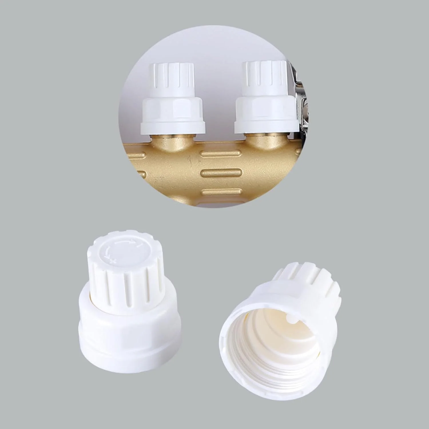 4 عدد سوییچ چرخ دستی پخش کننده آب گرمایش از کف، روکش های شیر رادیاتور، روکش های شیر جایگزین