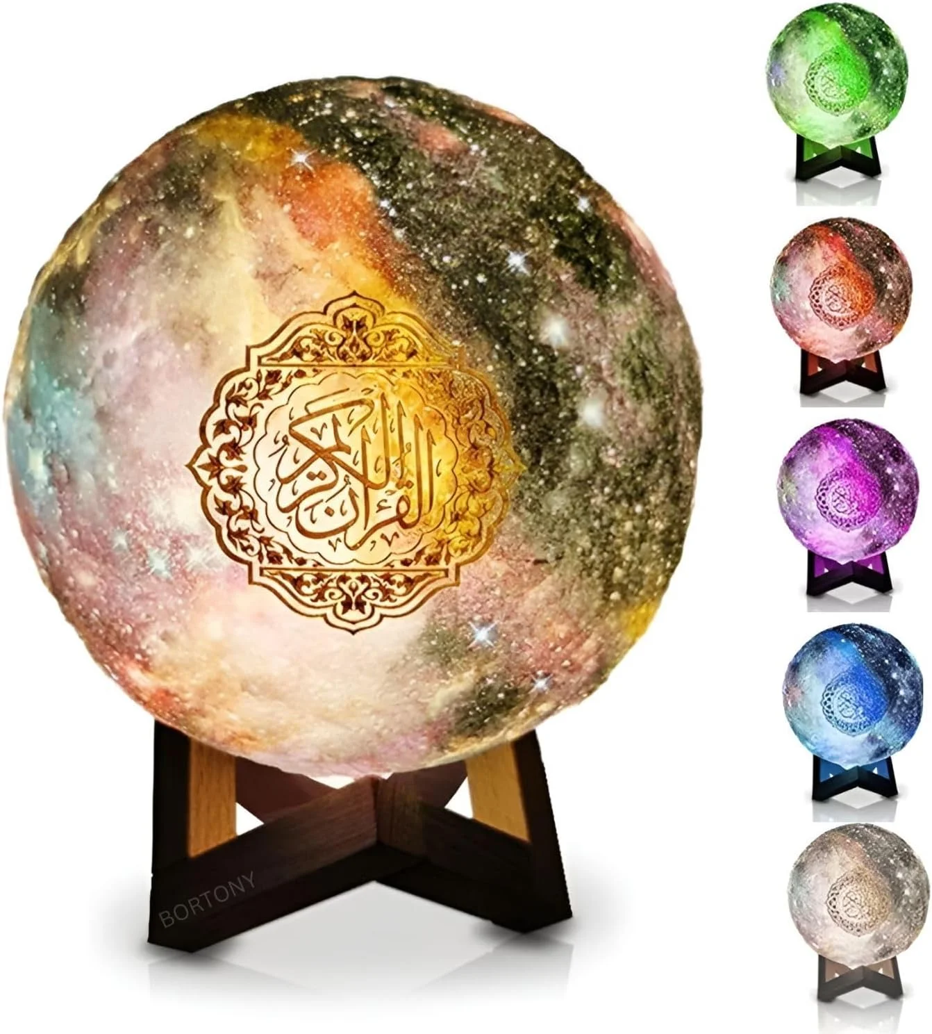 اسپیکر قرآن بورتونی مدل QB-512 - چراغ خواب LED قابل حمل، چراغ ماه رنگارنگ با کنترل از راه دور، چراغ ماه ستاره ای سه بعدی مسلمان اسپیکر قرآن بورتونی مدل QB-512 - چراغ خواب LED قابل حمل، چراغ ماه رنگارنگ با کنترل از راه دور، چراغ ماه ستاره ای سه بعدی مسلمان