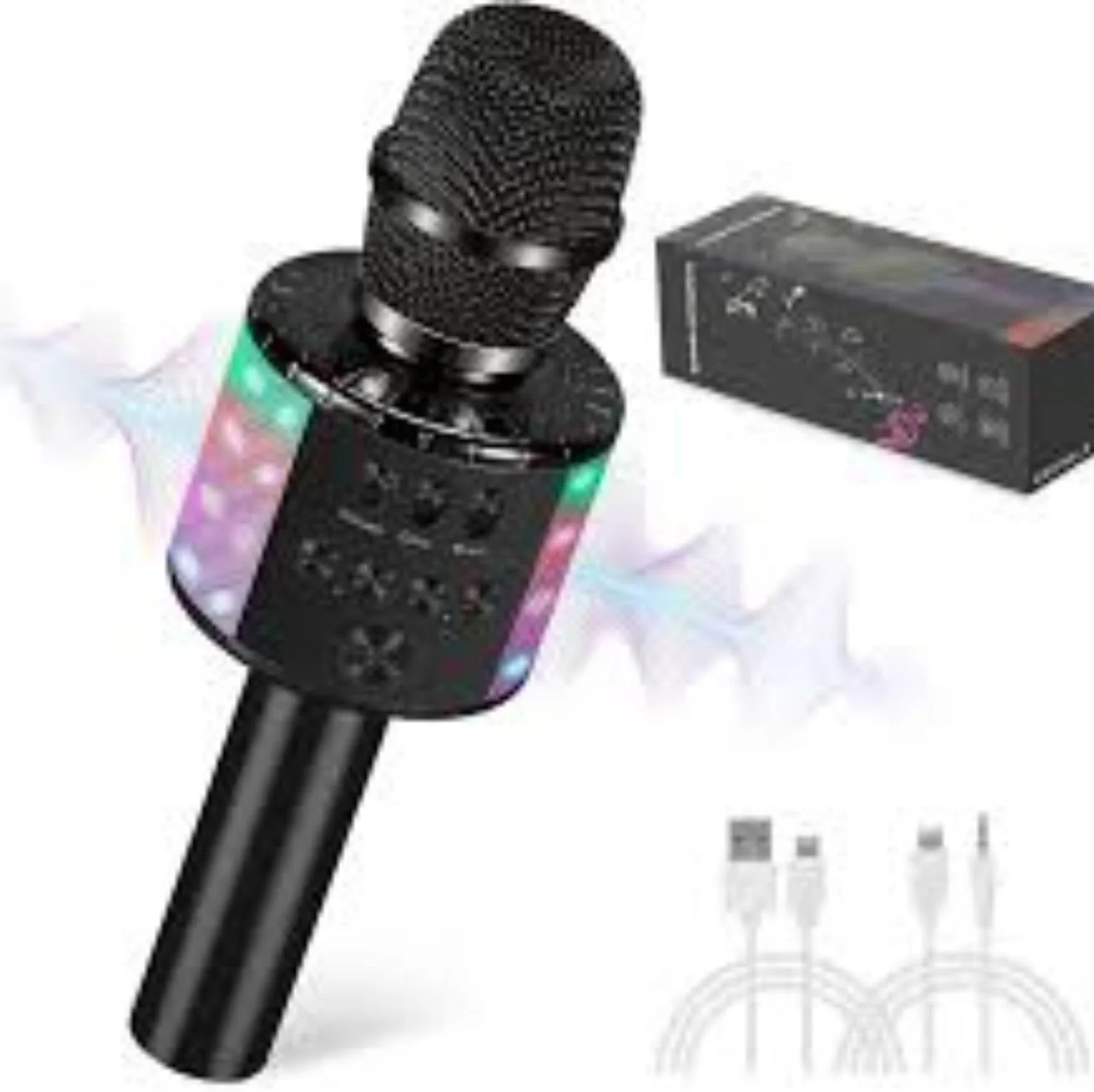 میکروفون و اسپیکر بلوتوث KTV / اسپیکر مهمانی / میکروفون خوانندگی بی سیم / میکروفون قابل حمل / اسپیکر سرگرمی / شارژ آسان / رنگ مشکی / سایز 28.60 طول - 11.6 عرض - 8.2 ارتفاع سانتی متر WT500G میکروفون و اسپیکر بلوتوث KTV / اسپیکر مهمانی / میکروفون خوانندگی بی سیم / میکروفون قابل حمل / اسپیکر سرگرمی / شارژ آسان / رنگ مشکی / سایز 28.60 طول - 11.6 عرض - 8.2 ارتفاع سانتی متر WT500G