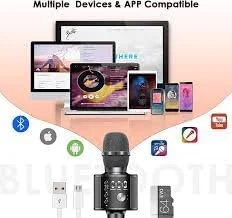 میکروفون و اسپیکر بلوتوث KTV / اسپیکر مهمانی / میکروفون خوانندگی بی سیم / میکروفون قابل حمل / اسپیکر سرگرمی / شارژ آسان / رنگ مشکی / سایز 28.60 طول - 11.6 عرض - 8.2 ارتفاع سانتی متر WT500G میکروفون و اسپیکر بلوتوث KTV / اسپیکر مهمانی / میکروفون خوانندگی بی سیم / میکروفون قابل حمل / اسپیکر سرگرمی / شارژ آسان / رنگ مشکی / سایز 28.60 طول - 11.6 عرض - 8.2 ارتفاع سانتی متر WT500G