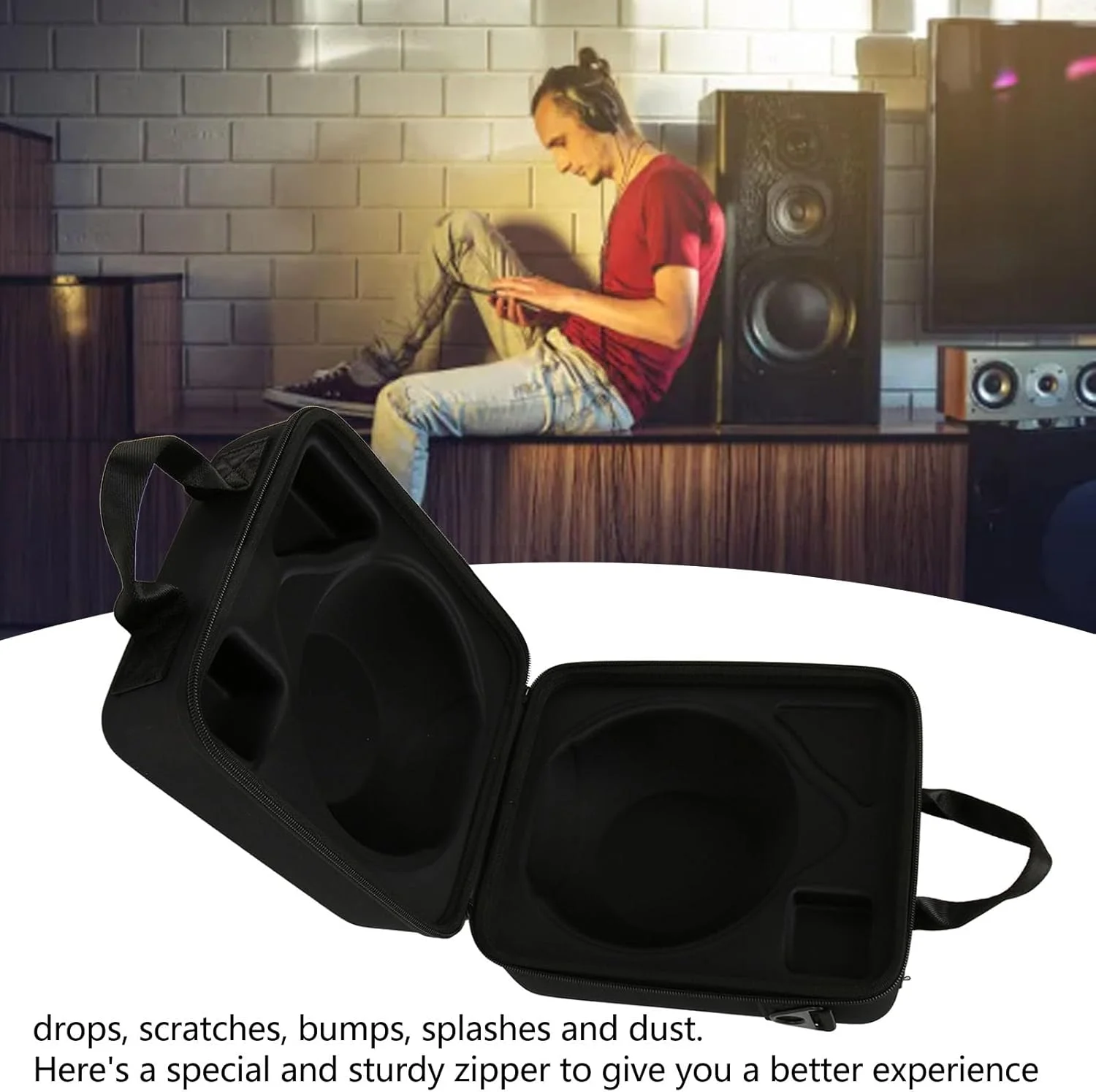 کیف حمل سخت Bewinner برای اسپیکر Mania، کیف حمل محافظ ضد آب قابل حمل بلوتوثی با بند