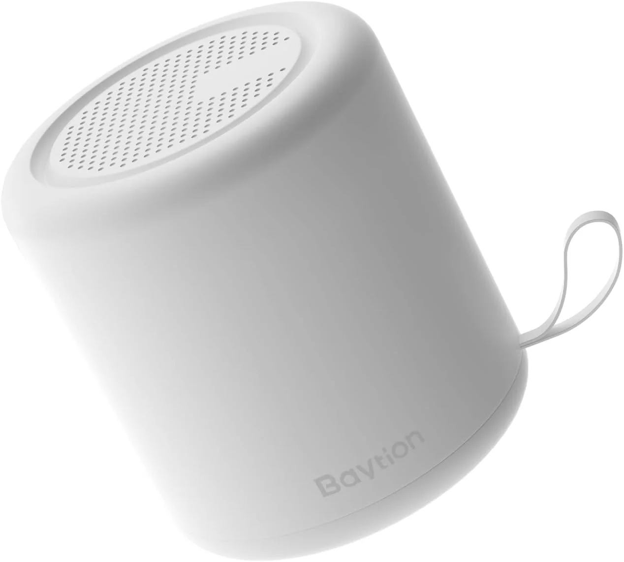 اسپیکر بلوتوثی قابل حمل Baytion، اسپیکرهای بلوتوثی بی سیم پایدار 5.3 با صدای HD، جفت سازی TWS و تماس هندزفری، اسپیکر ضد آب اتاق برای تلویزیون/خودرو/کامپیوتر/فضای باز (سفید، کنترل صدا)