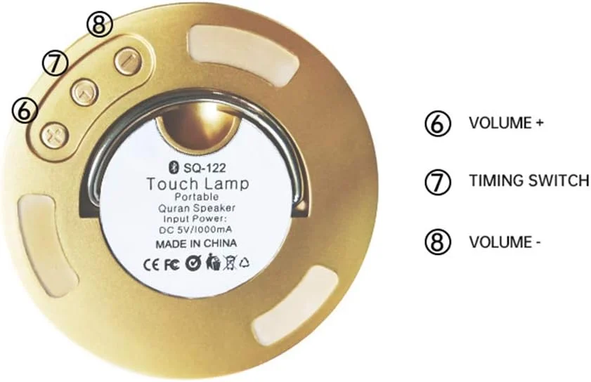 اسپیکر بلوتوث چراغ دار قرآن AWH، چراغ لمسی بلندگوی بلوتوث قرآن مسلمان، چراغ LED لمسی هوشمند ترجمه قرآن شارژ USB کنترل از راه دور برای اتاق خواب و نشیمن اسپیکر بلوتوث چراغ دار قرآن AWH، چراغ لمسی بلندگوی بلوتوث قرآن مسلمان، چراغ LED لمسی هوشمند ترجمه قرآن شارژ USB کنترل از راه دور برای اتاق خواب و نشیمن