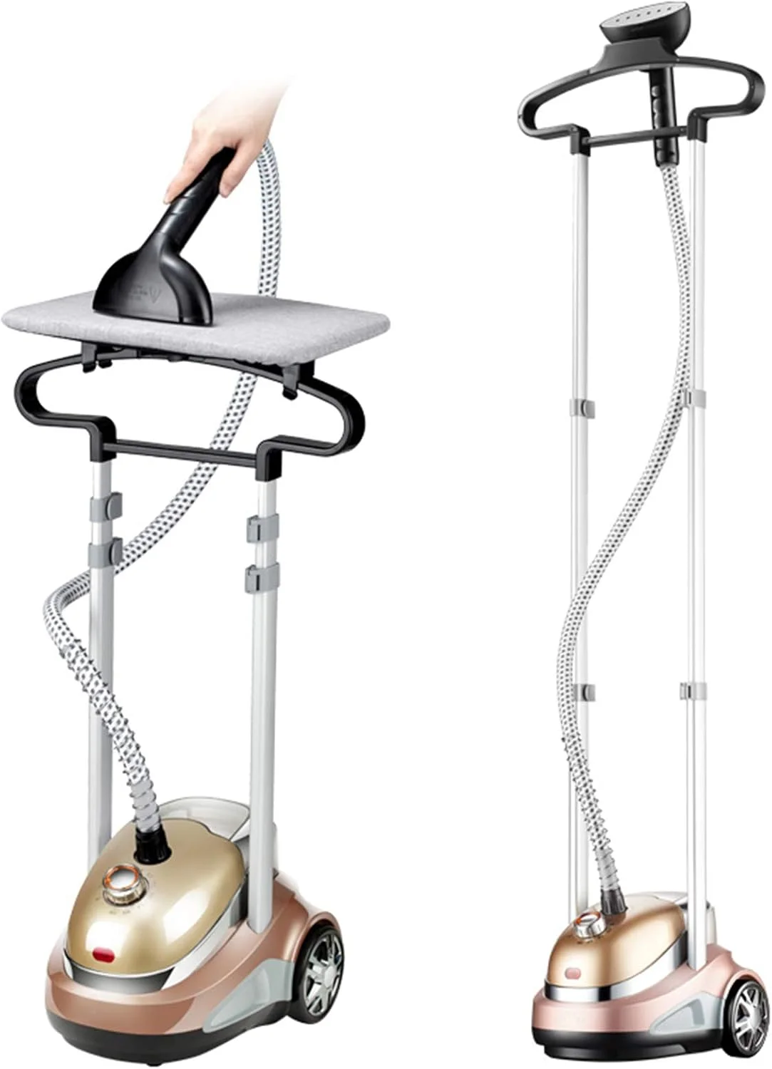 بخارگر عمودی لباس 2000 وات، بخارگر لباس سنگین برای مصارف تجاری و خانگی، اتو بخار دستی لباس، رفع سریع چروک