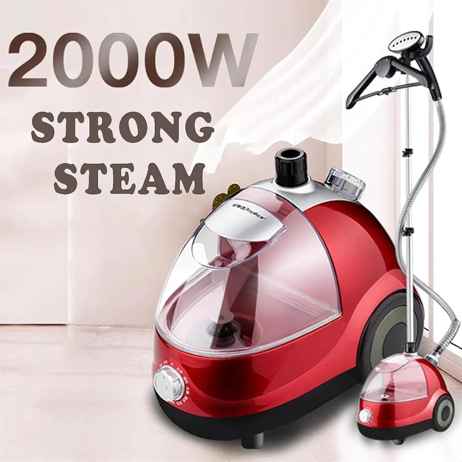 بخارگر ایستاده 2000 واتی لباس، بخارگر حرفه ای و سنگین برای مصارف خانگی و تجاری، حذف سریع چروک در 35 ثانیه