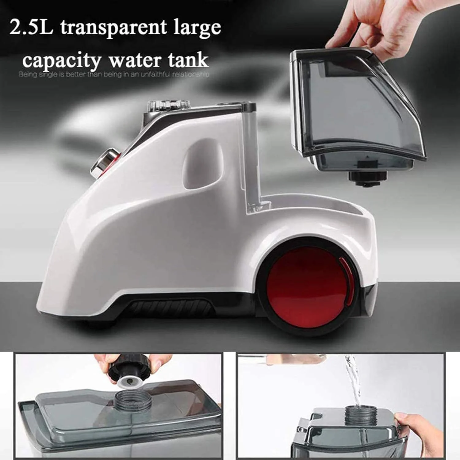 بخارگر عمودی لباس Duty، بخارگر 2000 واتی لباس برای مصارف تجاری، رفع سریع چروک با مخزن آب 2.5 لیتری (طلایی)