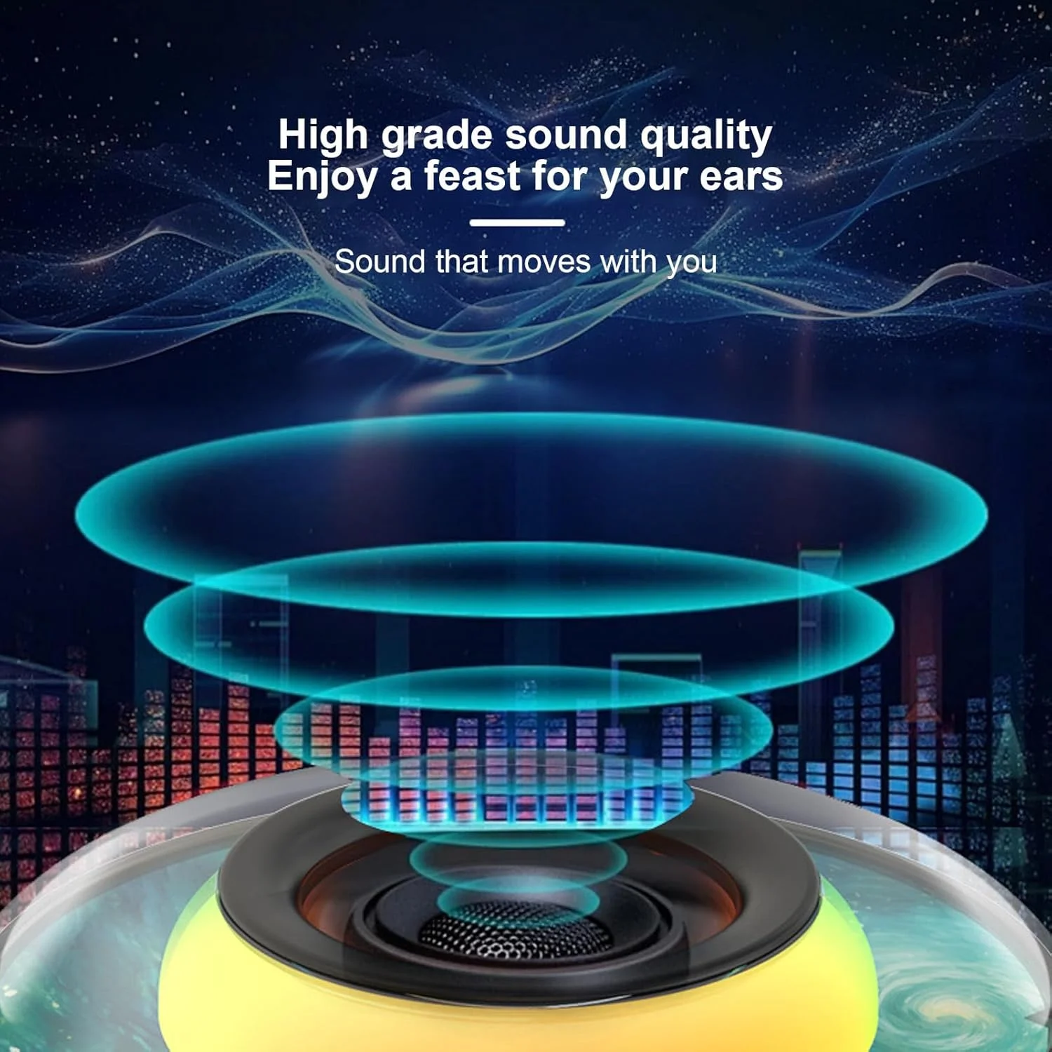 اسپیکر قابل حمل Wisoqu با جلوه های نورپردازی RGB، ضد آب، ضد گرد و غبار و ضد ضربه 10 واتی برای ورزش، استخر، ساحل، کمپینگ، پشتیبانی از کارت های حافظه نوع C اسپیکر قابل حمل Wisoqu با جلوه های نورپردازی RGB، ضد آب، ضد گرد و غبار و ضد ضربه 10 واتی برای ورزش، استخر، ساحل، کمپینگ، پشتیبانی از کارت های حافظه نوع C
