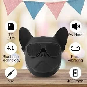 اسپیکر خلاقانه طرح سگ SYOSI، اسپیکر بی سیم HI-FI طرح بولداگ فرانسوی با ظرفیت 32 گیگابایت، بلوتوث 4.1، قابل حمل، ایده آل برای خانه، استفاده طولانی مدت اسپیکر خلاقانه طرح سگ SYOSI، اسپیکر بی سیم HI-FI طرح بولداگ فرانسوی با ظرفیت 32 گیگابایت، بلوتوث 4.1، قابل حمل، ایده آل برای خانه، استفاده طولانی مدت