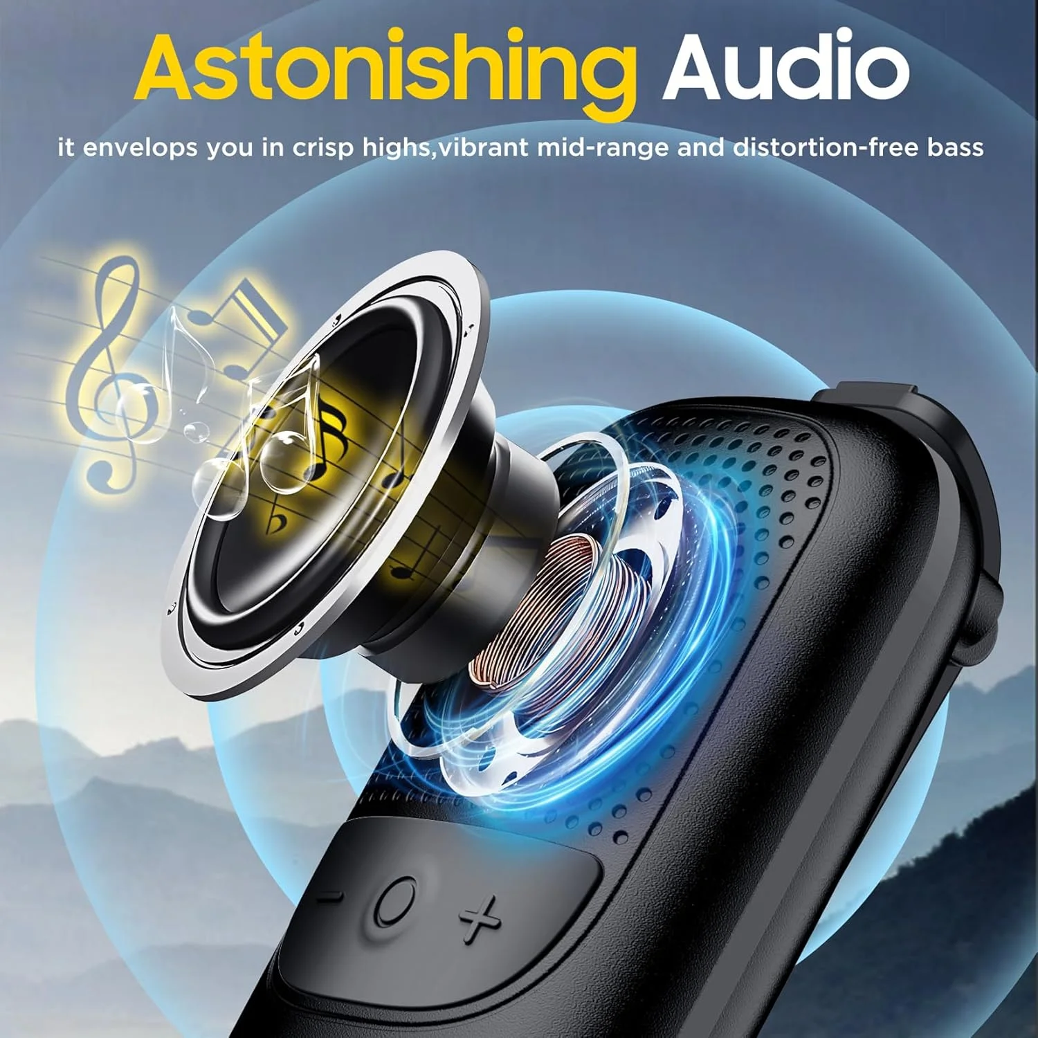 اسپیکر بلوتوثی پوشیدنی Temdan، اسپیکر گیره ای قابل حمل با میکروفون داخلی برای موسیقی و تماس های هندزفری، عمر باتری تا 10 ساعت، اسپیکر کوچک ضد آب مناسب کار، پیاده روی و دویدن - مشکی اسپیکر بلوتوثی پوشیدنی Temdan، اسپیکر گیره ای قابل حمل با میکروفون داخلی برای موسیقی و تماس های هندزفری، عمر باتری تا 10 ساعت، اسپیکر کوچک ضد آب مناسب کار، پیاده روی و دویدن - مشکی