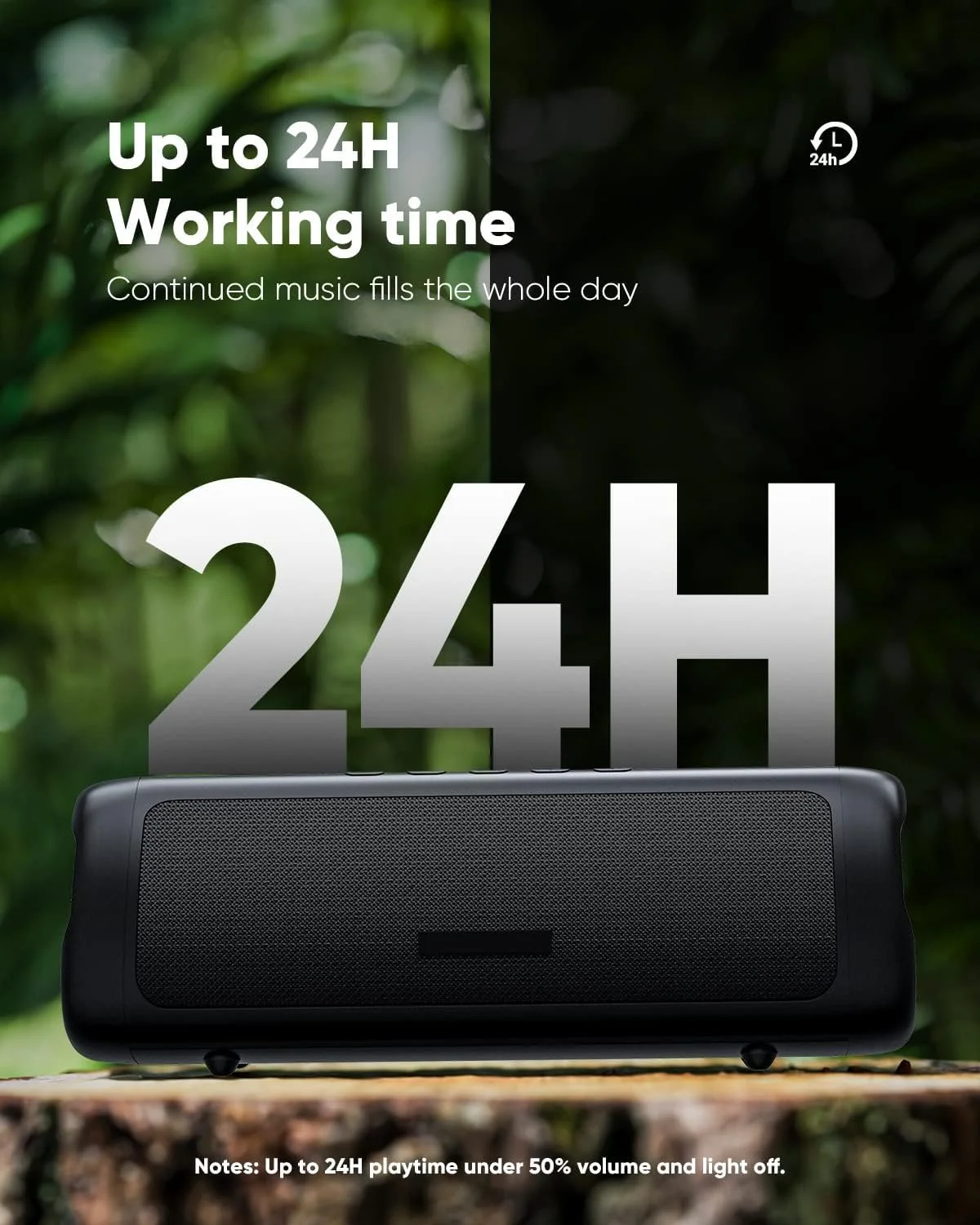 اسپیکر بلوتوث TERRIFI با صدای HD، بی سیم قابل حمل، ضد آب IPX5، تا 24 ساعت پخش، جفت شدن TWS، BT5.3، برای مهمانی خانگی، ساحل در فضای باز، گجت های الکترونیکی، هدیه تولد، مشکی