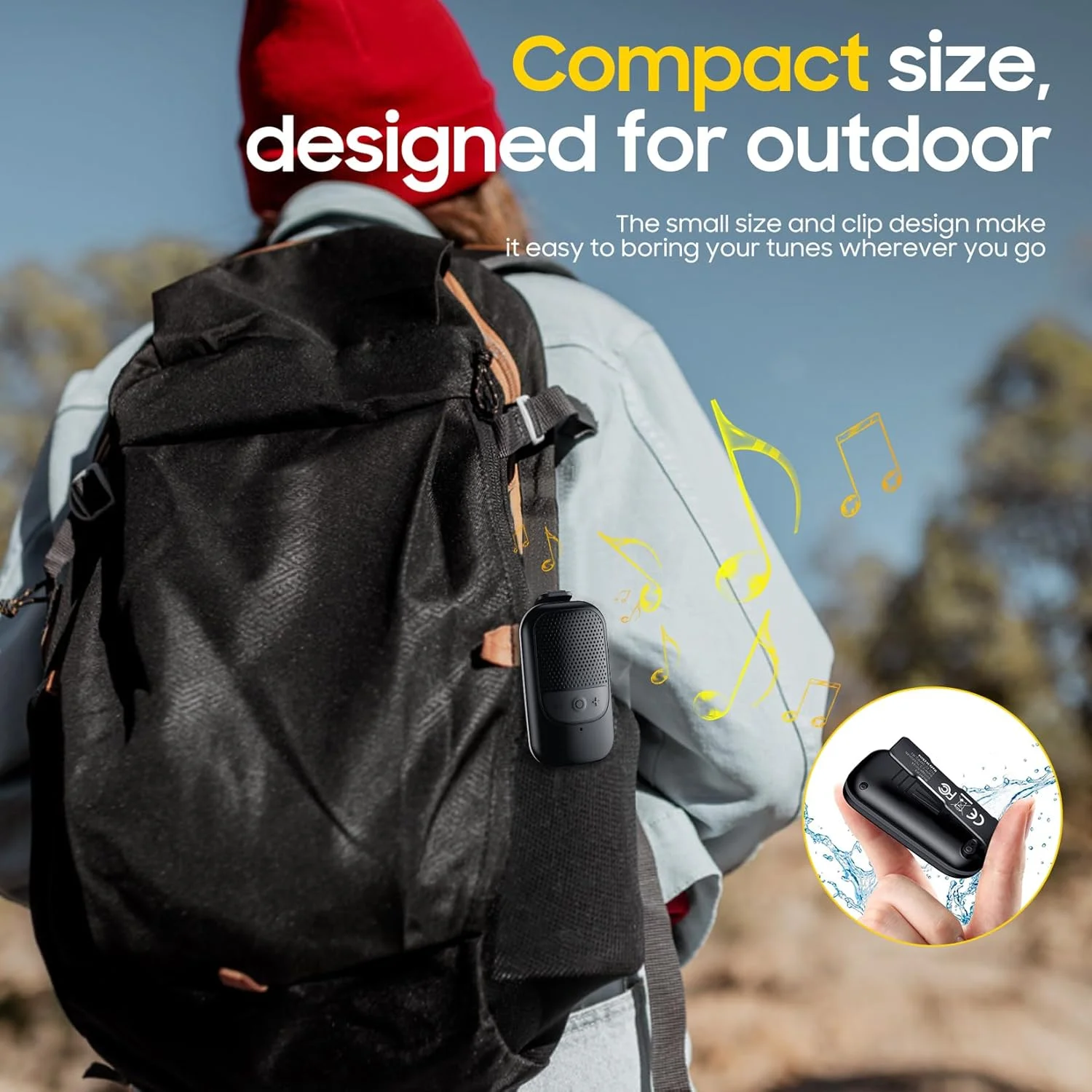 اسپیکر بلوتوثی پوشیدنی Temdan، اسپیکر گیره ای قابل حمل با میکروفون داخلی برای موسیقی و تماس های هندزفری، عمر باتری تا 10 ساعت، اسپیکر کوچک ضد آب مناسب کار، پیاده روی و دویدن - مشکی اسپیکر بلوتوثی پوشیدنی Temdan، اسپیکر گیره ای قابل حمل با میکروفون داخلی برای موسیقی و تماس های هندزفری، عمر باتری تا 10 ساعت، اسپیکر کوچک ضد آب مناسب کار، پیاده روی و دویدن - مشکی