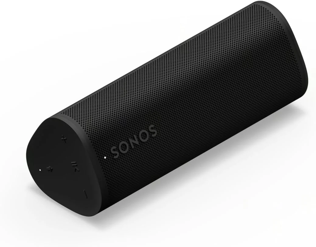 اسپیکر قابل حمل سبک وزن ضد آب Sonos Roam 2 مشکی با بلوتوث، وای فای، عمر باتری 10 ساعته و کنترل صوتی برای استفاده در خانه و فضای باز