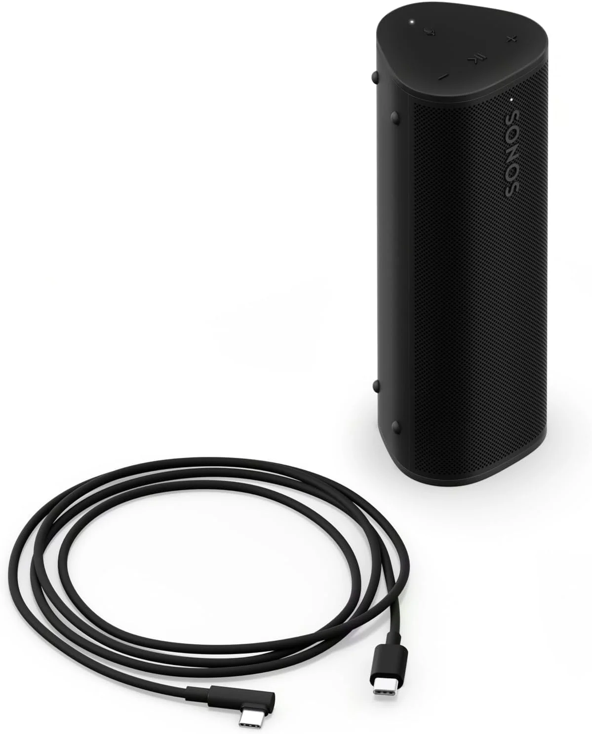 اسپیکر قابل حمل سبک وزن ضد آب Sonos Roam 2 مشکی با بلوتوث، وای فای، عمر باتری 10 ساعته و کنترل صوتی برای استفاده در خانه و فضای باز