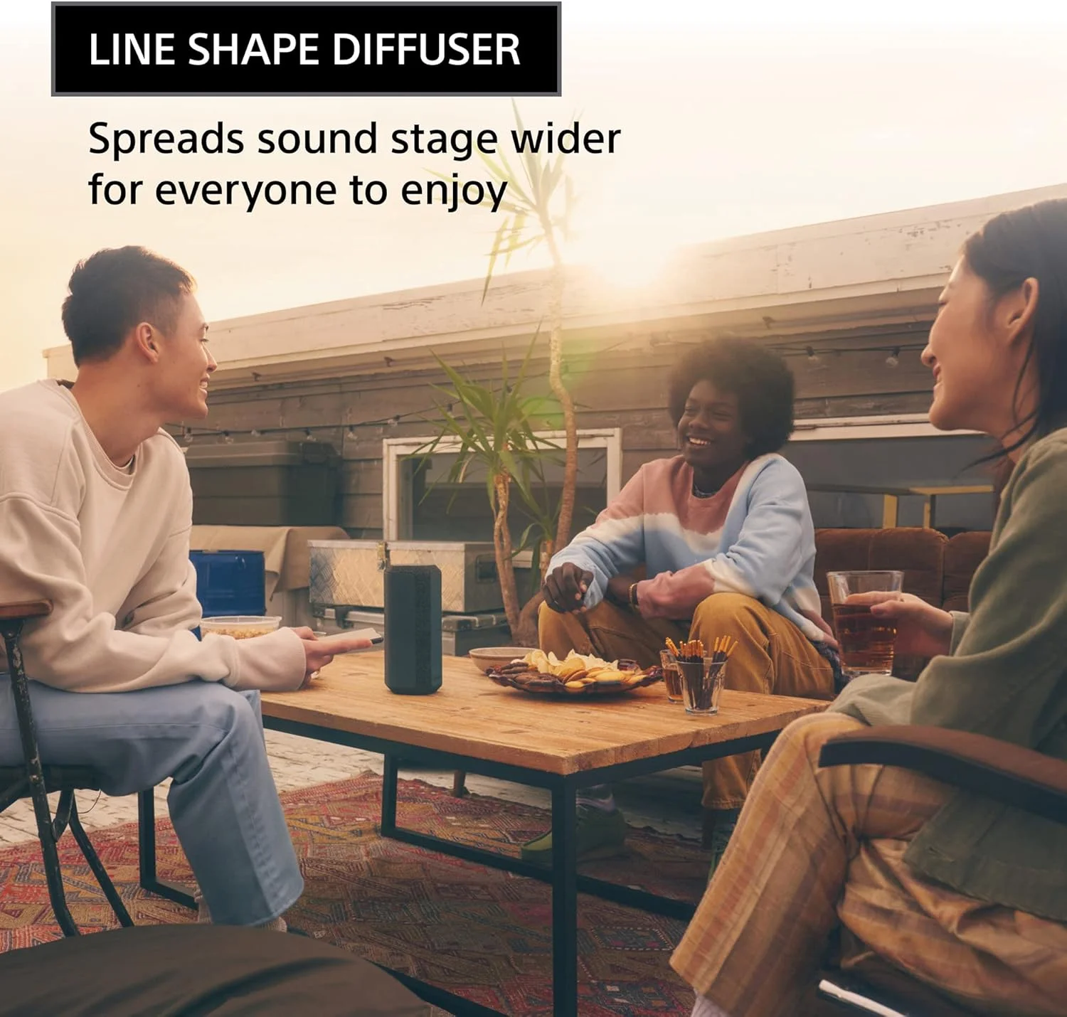 اسپیکر بلوتوثی قابل حمل بی سیم سری X سونی مدل SRS XE300، ضد آب، ضد گرد و غبار و ضد ضربه با استاندارد IP67 و باتری 24 ساعته، مشکی، SRSXE300/B