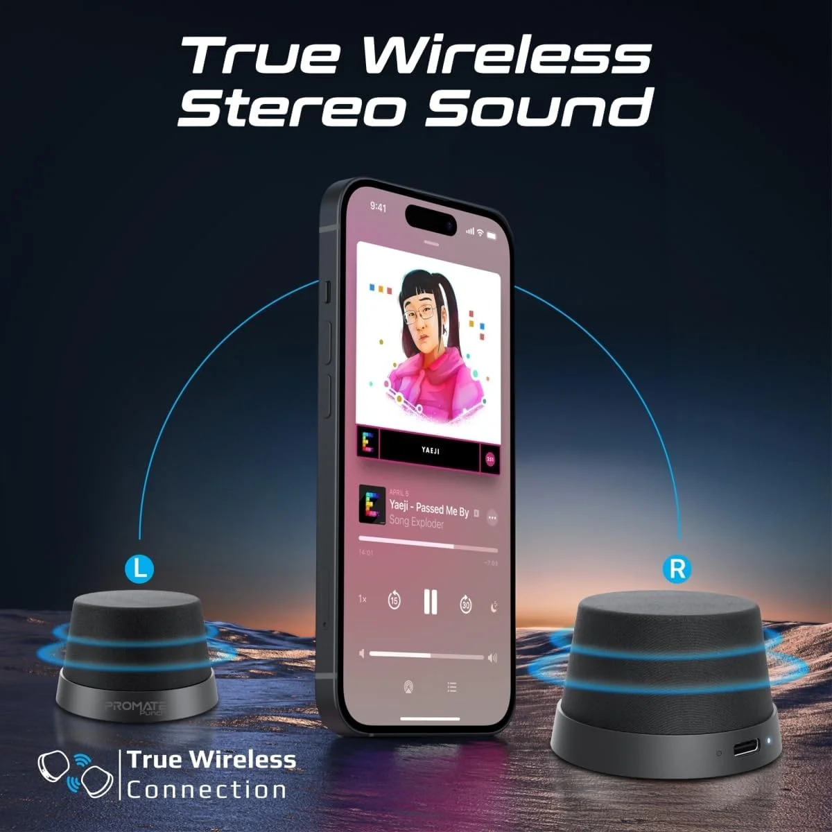 اسپیکر بلوتوثی با پایه مغناطیسی پرومیت، اسپیکر بیسیم قابل حمل 3 واتی با صدای HD، درایورهای دینامیک 40 میلیمتری، 12 ساعت پخش مداوم و بلوتوث نسخه 5.3 برای آیفون 15، گلکسی S24، پانچ (مشکی) اسپیکر بلوتوثی با پایه مغناطیسی پرومیت، اسپیکر بیسیم قابل حمل 3 واتی با صدای HD، درایورهای دینامیک 40 میلیمتری، 12 ساعت پخش مداوم و بلوتوث نسخه 5.3 برای آیفون 15، گلکسی S24، پانچ (مشکی)