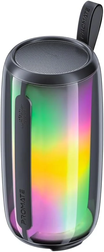 اسپیکر بلوتوثی پرومیت مدل LumiTower، اسپیکر بیسیم قابل حمل HD با توان 8 وات و نورهای RGB، بلوتوث نسخه 5.3، زمان پخش طولانی، ناوبری سریع موسیقی، مقاوم در برابر آب، پورت USB و اسلات کارت TF برای آیفون اسپیکر بلوتوثی پرومیت مدل LumiTower، اسپیکر بیسیم قابل حمل HD با توان 8 وات و نورهای RGB، بلوتوث نسخه 5.3، زمان پخش طولانی، ناوبری سریع موسیقی، مقاوم در برابر آب، پورت USB و اسلات کارت TF برای آیفون