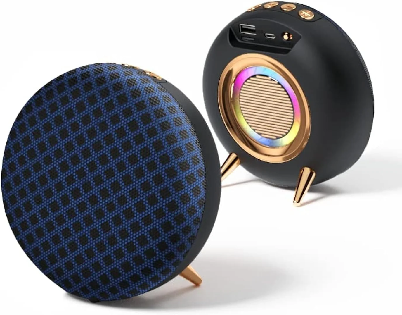 اسپیکر بلوتوثی قابل حمل PowerPro، استریو HD 360 درجه، سوپر باس، چراغ شب، قابل شارژ USB برای مسافرت و فضای باز (آبی) اسپیکر بلوتوثی قابل حمل PowerPro، استریو HD 360 درجه، سوپر باس، چراغ شب، قابل شارژ USB برای مسافرت و فضای باز (آبی)