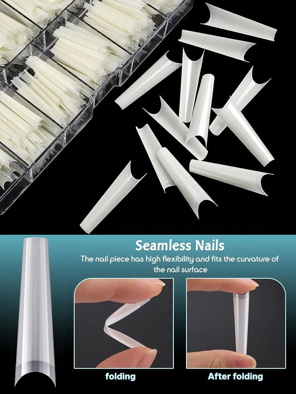 550 عدد ناخن مصنوعی بلند تابوتی XXL Kalolary، نوک ناخن مصنوعی طبیعی فوق العاده بلند پوشش نیمه فرانسوی بالرین ناخن های اکریلیک مصنوعی برای طراحی ناخن DIY و اکستنشن ناخن 550 عدد ناخن مصنوعی بلند تابوتی XXL Kalolary، نوک ناخن مصنوعی طبیعی فوق العاده بلند پوشش نیمه فرانسوی بالرین ناخن های اکریلیک مصنوعی برای طراحی ناخن DIY و اکستنشن ناخن