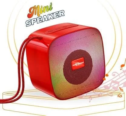 اسپیکر بلوتوثی بی سیم قابل حمل با نور RGB - خروجی 5 وات، پشتیبانی از کارت TF، USB و رادیو FM - اسپیکر استریو جمع و جور برای مسافرت، استفاده در فضای باز و داخلی